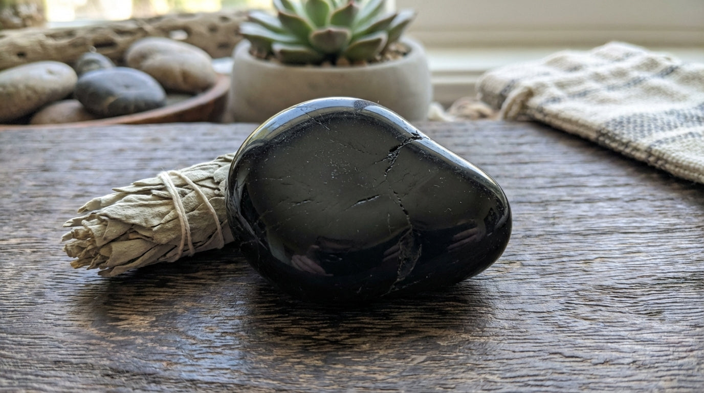 Black Obsidian Pocket Stone