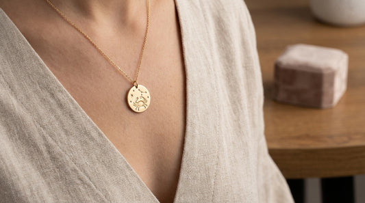 Cancer Zodiac Disc Necklace