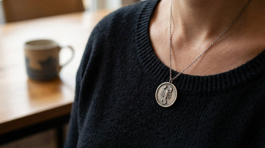 Scorpio Zodiac Disc Necklace