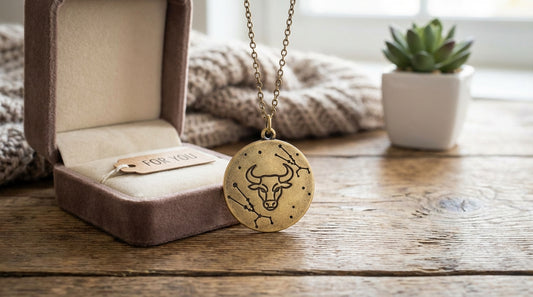 Taurus Zodiac Disc Necklace