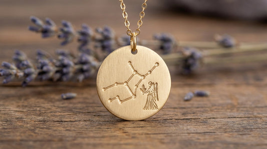 Virgo Zodiac Disc Necklace